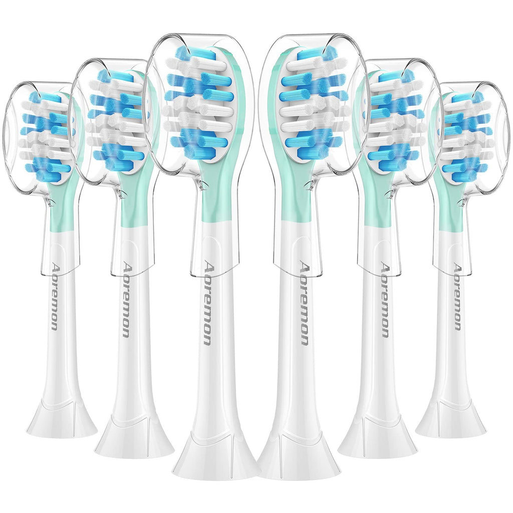 Replacement Toothbrush Heads for Philips Sonicare C3 6 Pack - Gentle Plaque Removal