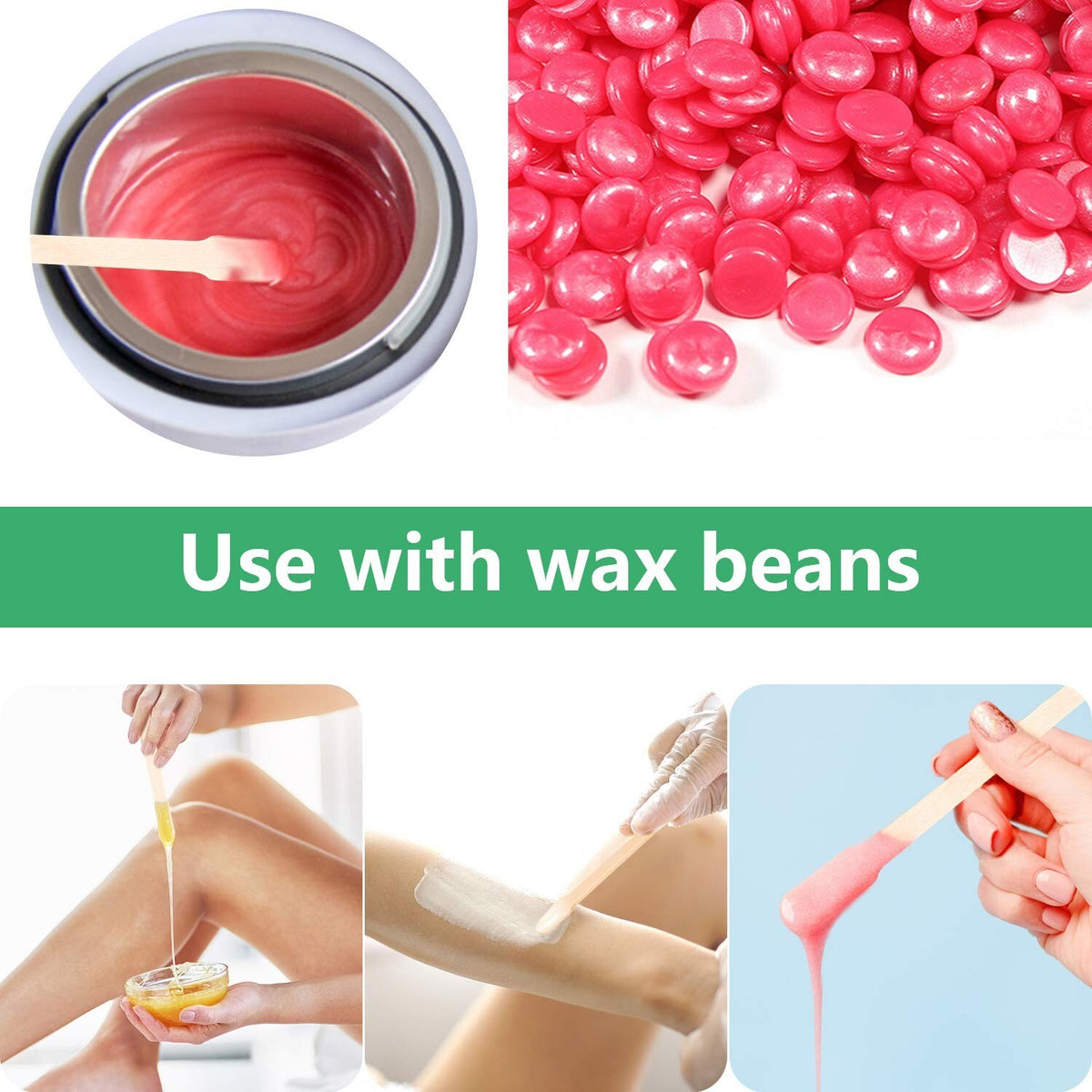 Eyebrow Waxing Spatulas - Wooden Wax Stick Applicators for Hair Removal, 1200 Pack