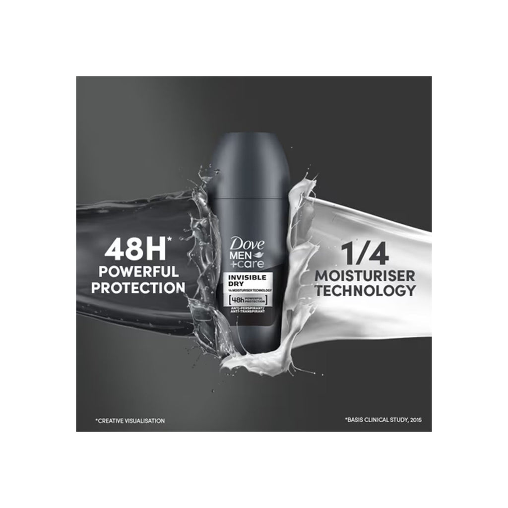 Men's Invisible Dry Roll-On Deodorant 6 Pack - 50mL, 48-Hour Protection