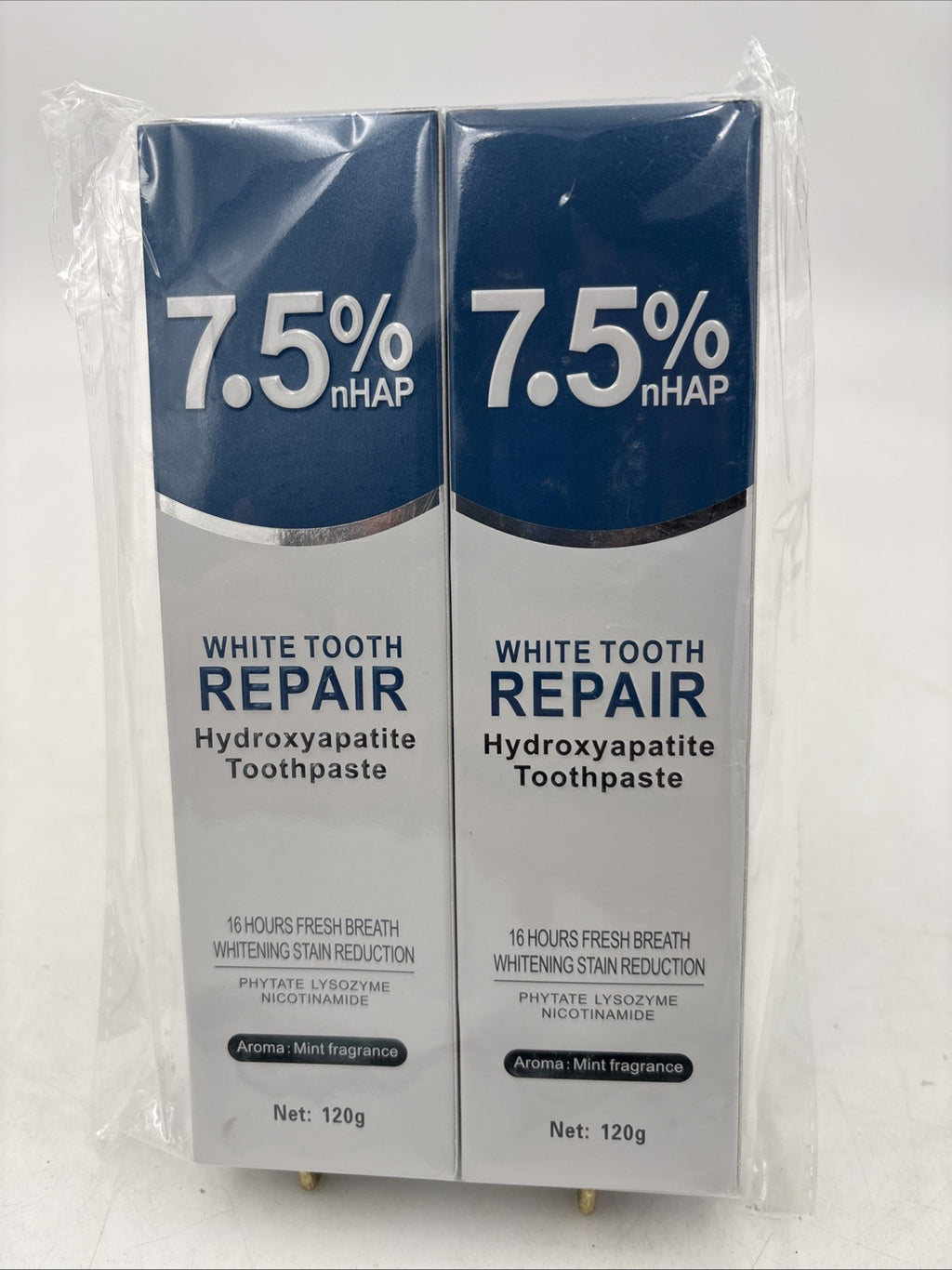 Hydroxyapatite Toothpaste 2-Pack Enamel Protection & Fresh Breath - Mild Mint, Fluoride-Free, Remineralize