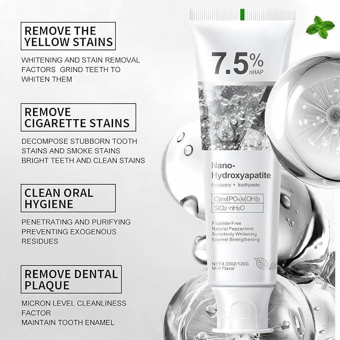 Hydroxyapatite Toothpaste for Enamel Repair and Sensitive Teeth - 7.5%