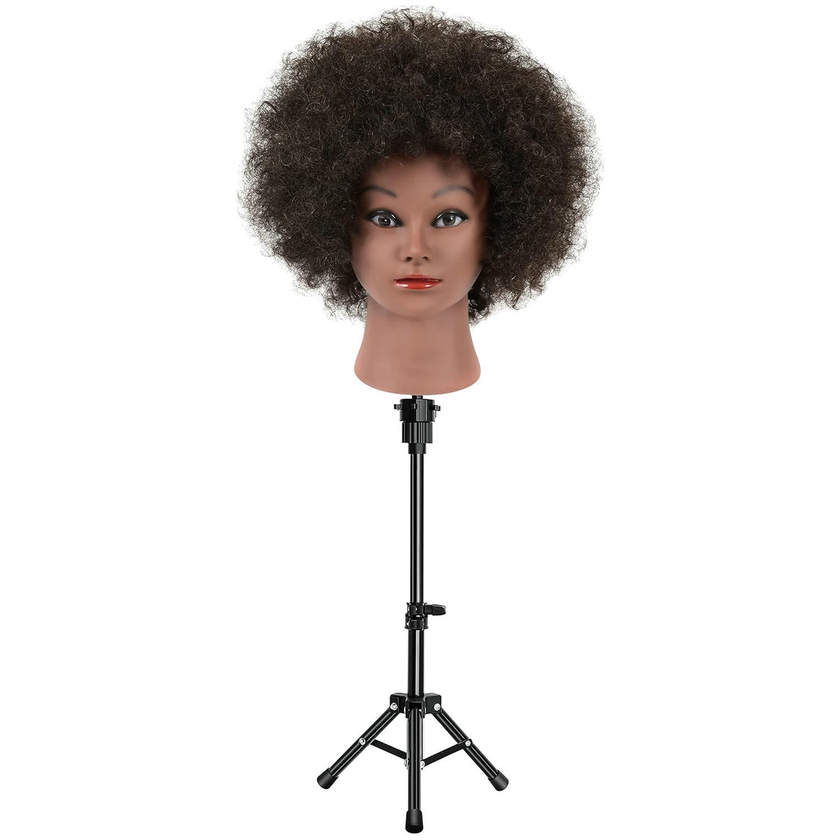 Mini Adjustable Wig Stand Tripod Holder for Mannequin Head Salon Display