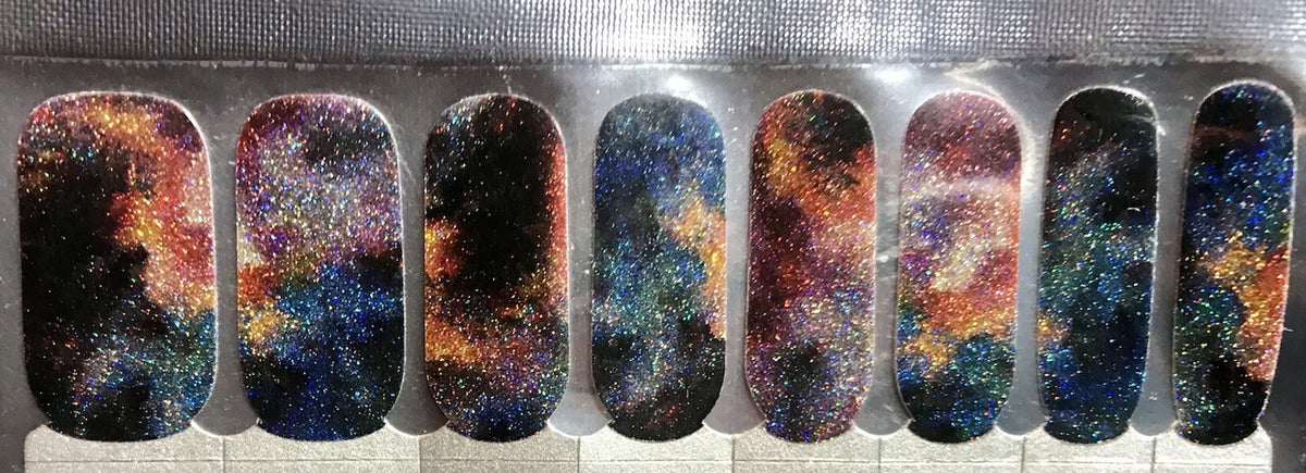 Color Nail Polish Strips 16 Count - Bright Color Burst Nail Art