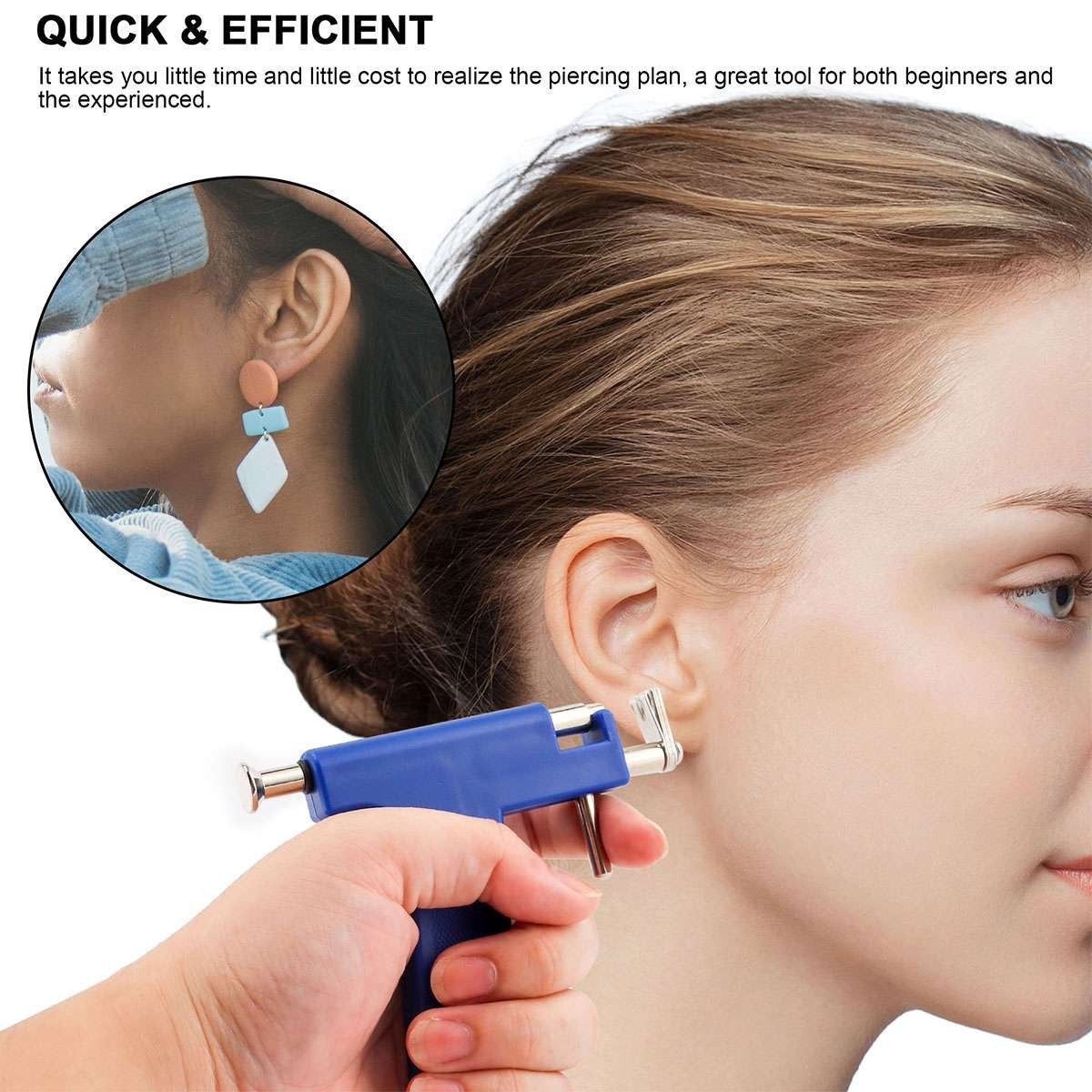 Professional DIY Ear Piercing Gun Kit with 98 Studs and Case