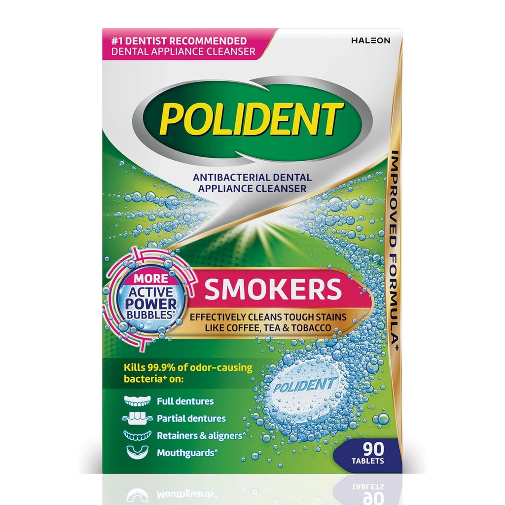 Denture & Retainer Cleaning Tablets - 90 Count Antibacterial Freshener