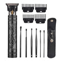 Cordless Travel Hair Clipper Set with Limit Combs & Ear Pickers