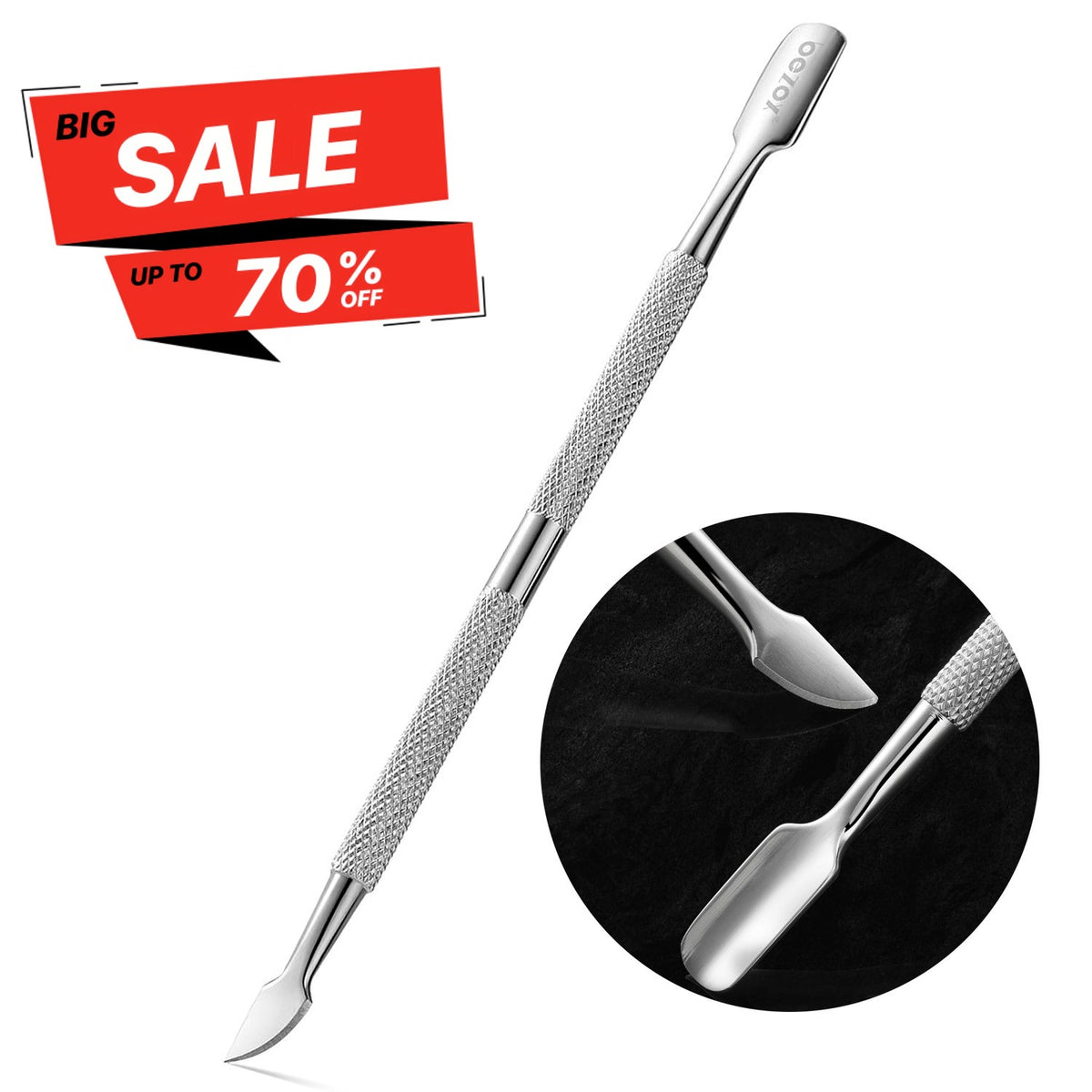 Professional Nail & Cuticle Pusher Tool for Manicure & Pedicure