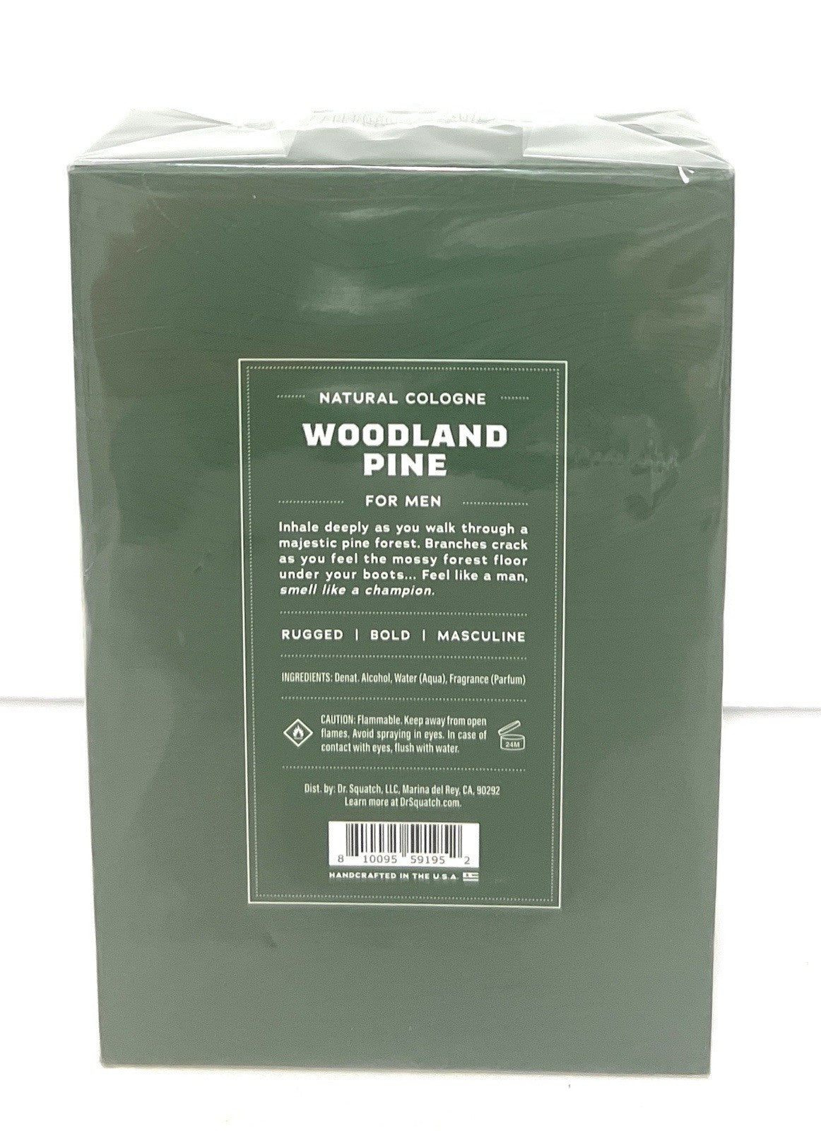 Natural Cologne Woodland Pine for Men 1.7 oz - Fresh Scent, Sealed