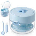 3-in-1 Denture Cleaner Case with Mirror & Cleaning Tools - Portable Leak-Proof Storage
