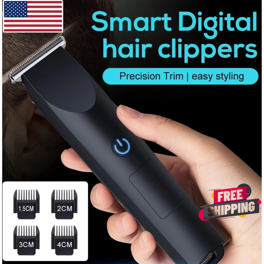 Rechargeable Men's Electric Beard Trimmer with Adjustable Cutter Head USB Charging