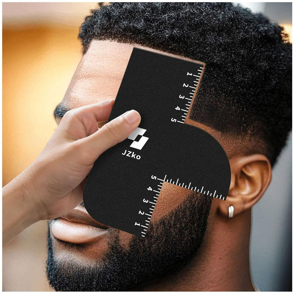 Laser-Etched Barber Enhancement Card & Comb for Precise Hairline Shaping
