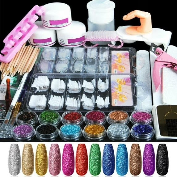 Professional Acrylic Nail Kit with Manicure Tools for Beginners