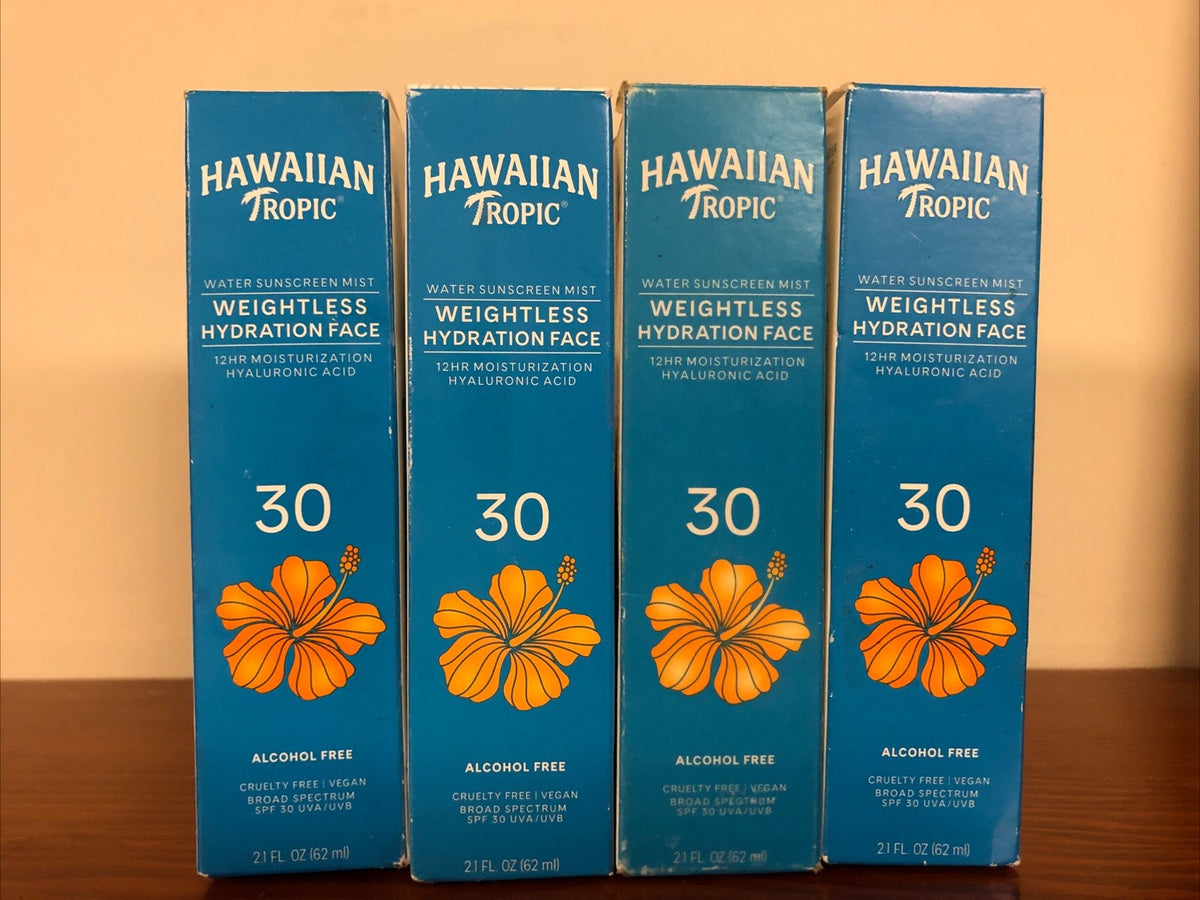 Hawaiian Tropic SPF 30 Water Mist Face Sunscreen Hydrating Spray 2.1 oz