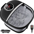 Foot Spa Bath Massager with Heat Bubbles & Massage Rollers - Portable Pedicure Tub