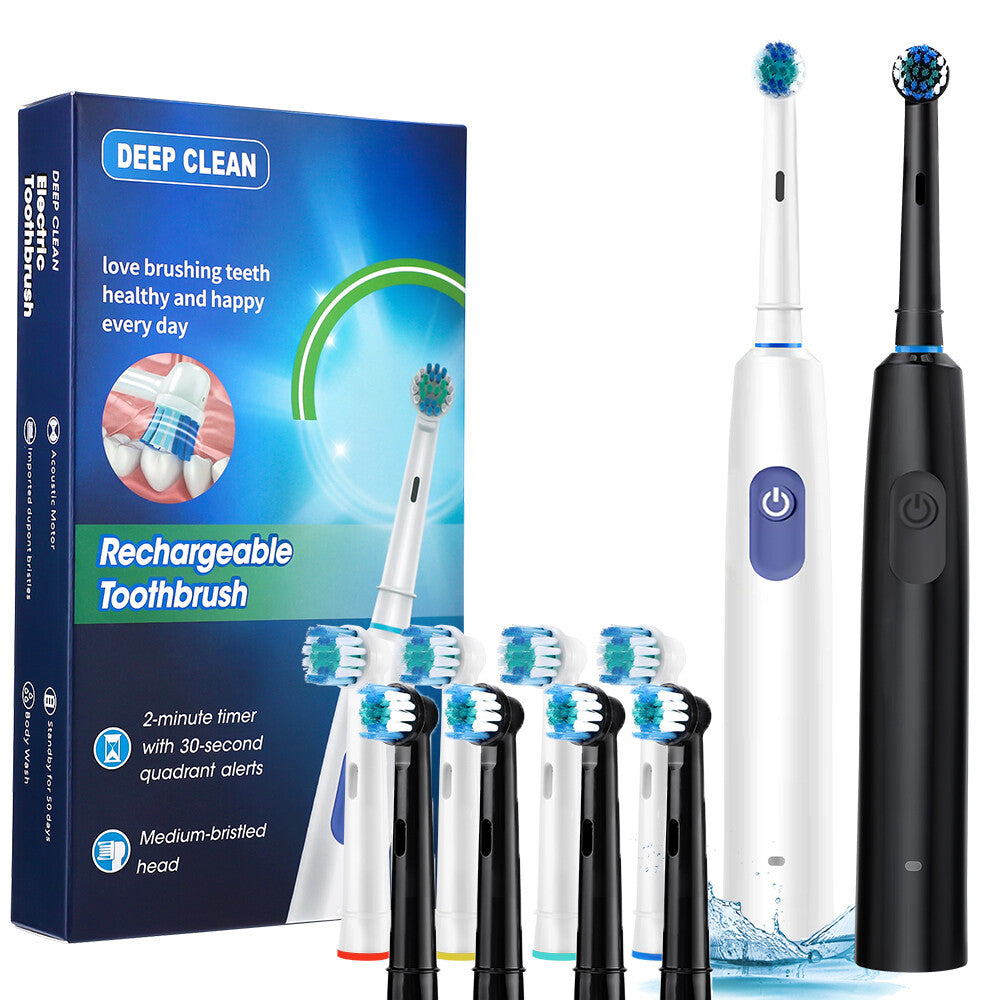 Electric Toothbrush for Adults with 4 Brush Heads & 5 Modes - Deep Clean