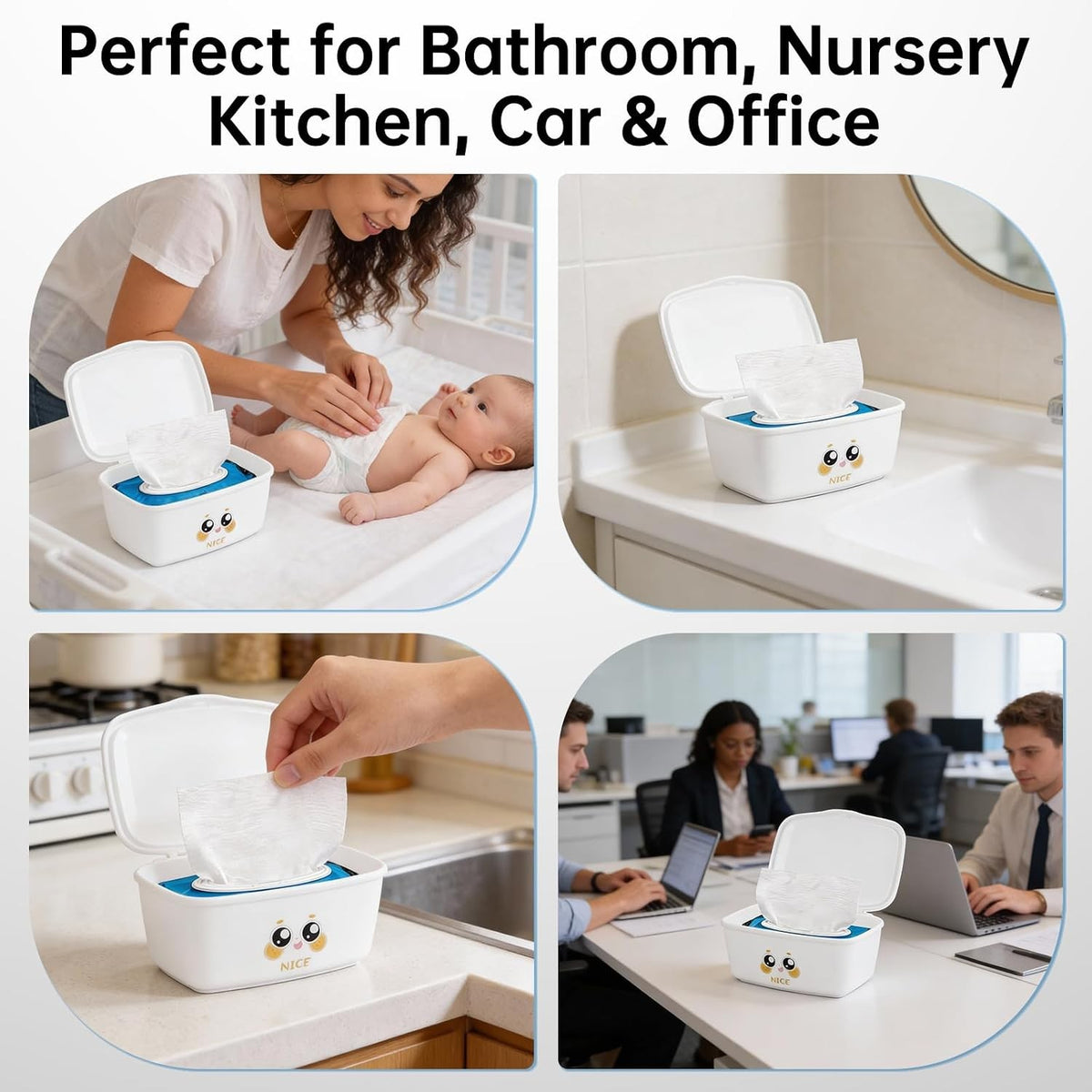 Bathroom Flushable Wipes Dispenser for Cottonelle & Standard Wipes