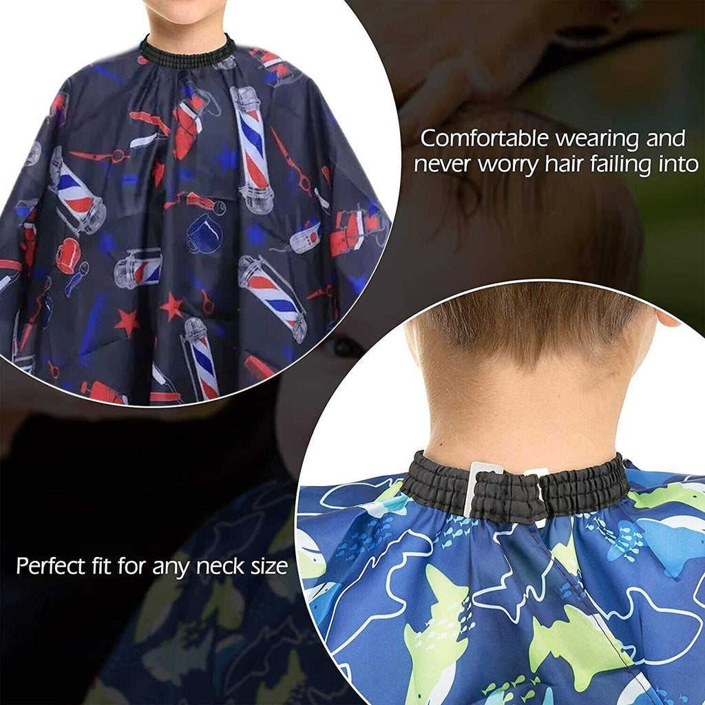 Large Hair Cutting Cape for Salon and Home Use Black Adjustable Neck Closure