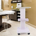 Beauty Salon Rolling Trolley Cart Storage Organizer with Double Layer Shelf