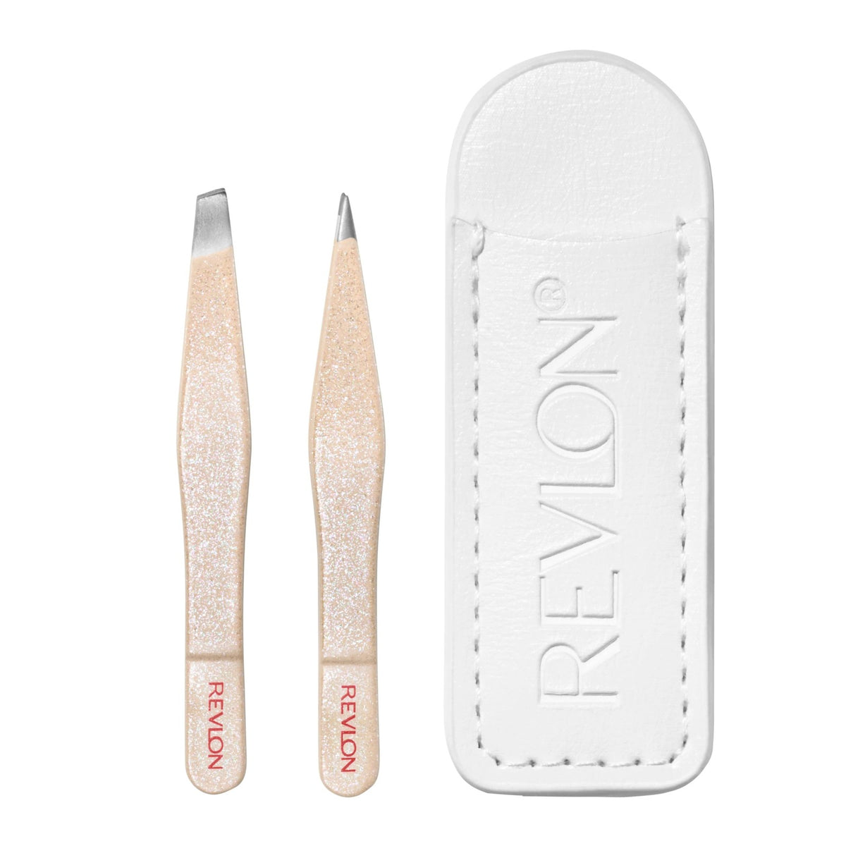 Revlon Mini Travel Tweezers Set - Slant & Point Tips for Precise Hair Removal