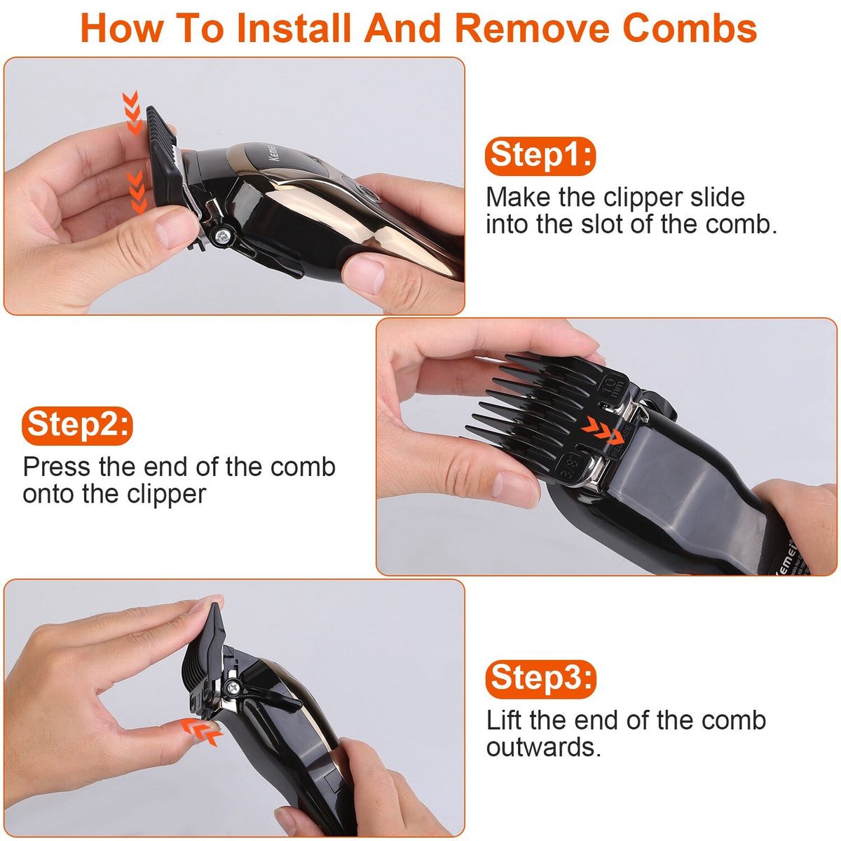 Professional Cordless Hair Clippers Trimmer Kit for Men & Barber Salon Use