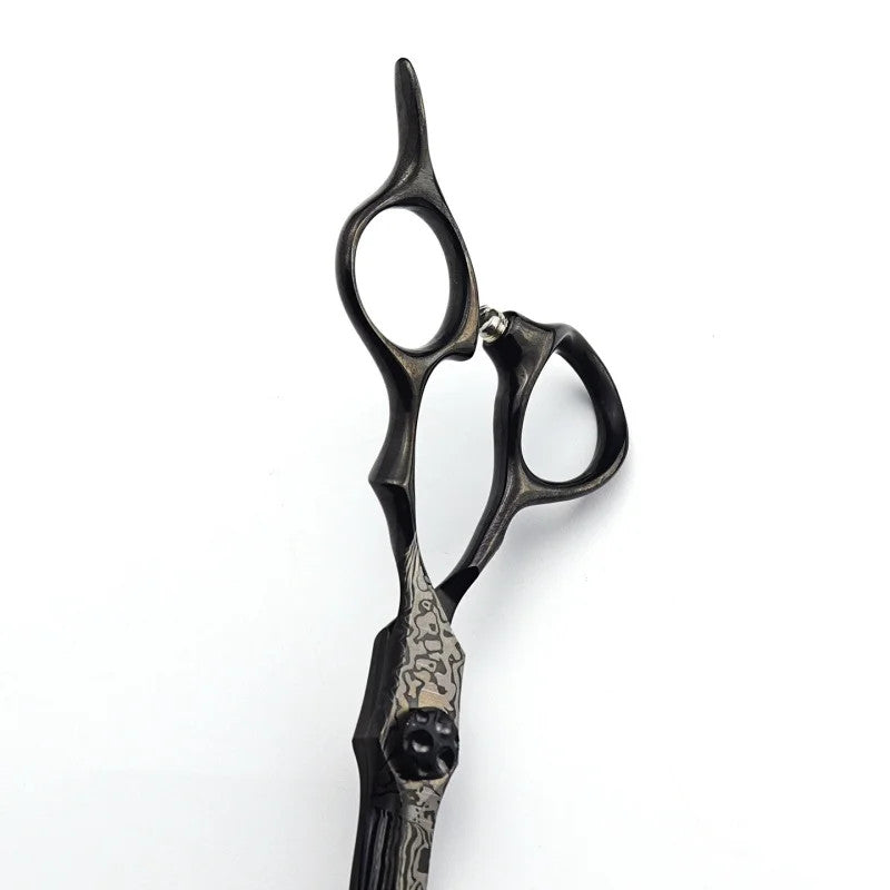 6 Inch VG10 Steel Barber Scissors Haircut & Thinning Shears - Handmade