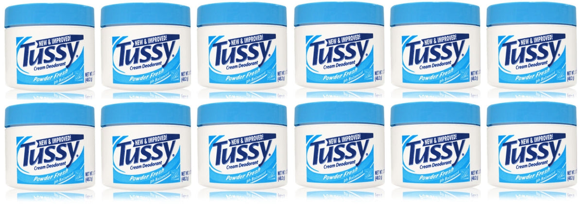 Tussy Powder Fresh Deodorant Cream - 1.7 Oz, 12 Pack
