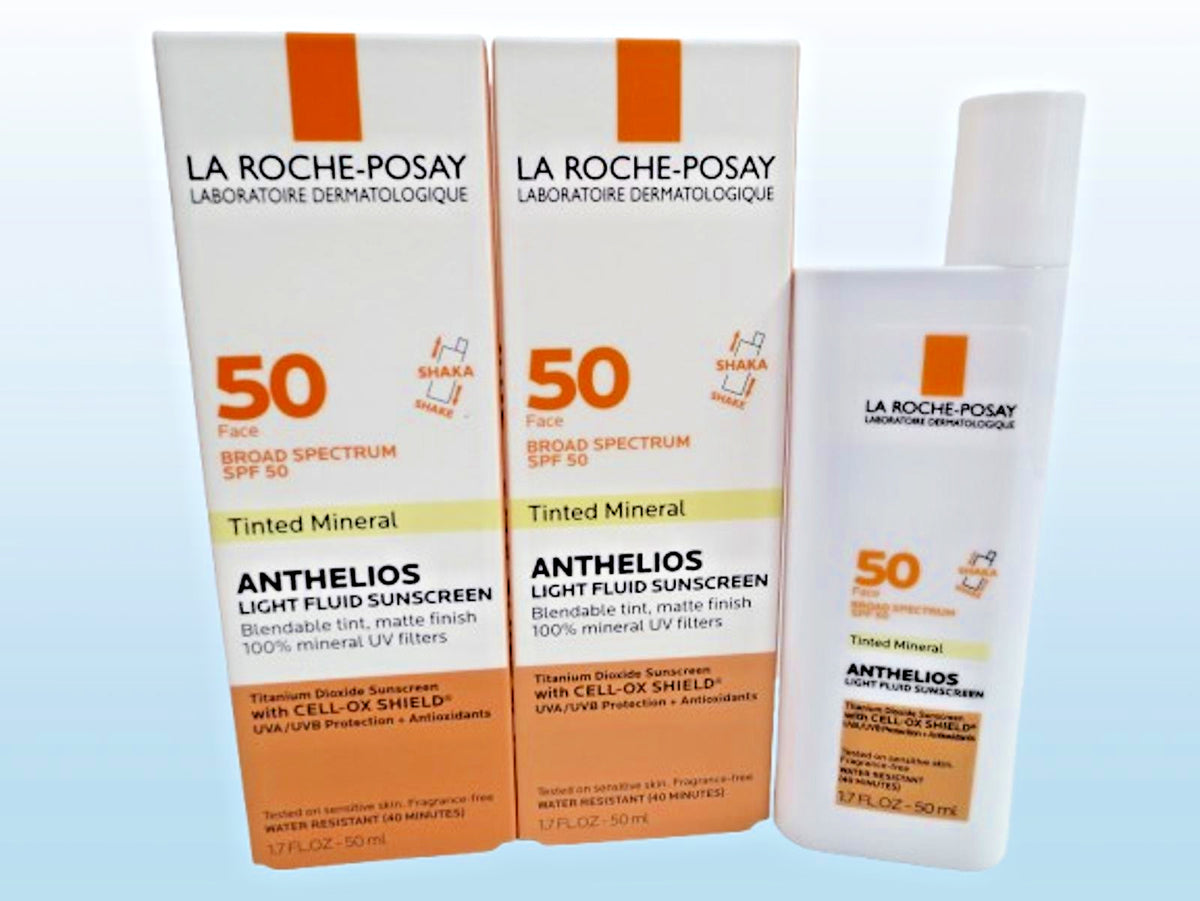Tinted Mineral Sunscreen SPF 50 - Hydrating Sun Protection 1.7 Oz, 2 Pack