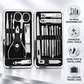 Manicure Pedicure Kit 19-Piece Stainless Steel Grooming Set with Travel Case