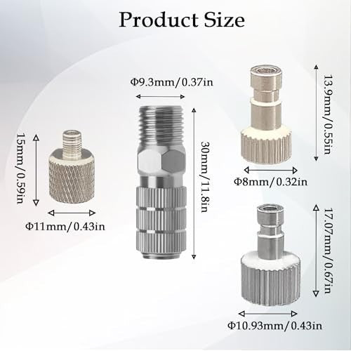 Quick Release Airbrush Adapter Set for Badger & Standard Connectors