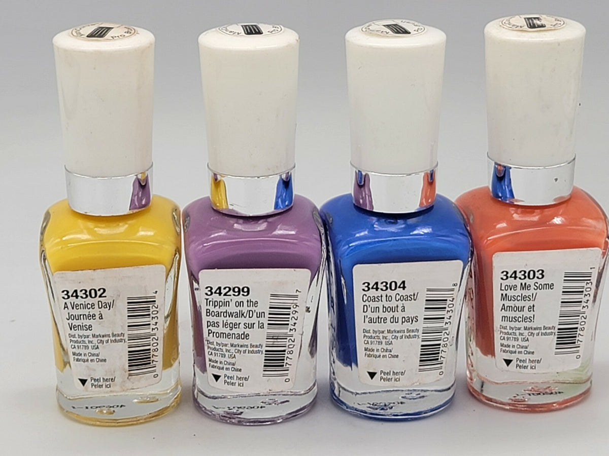 4 Assorted Wet N Wild Megalast Nail Polish Sets - Spring Colors