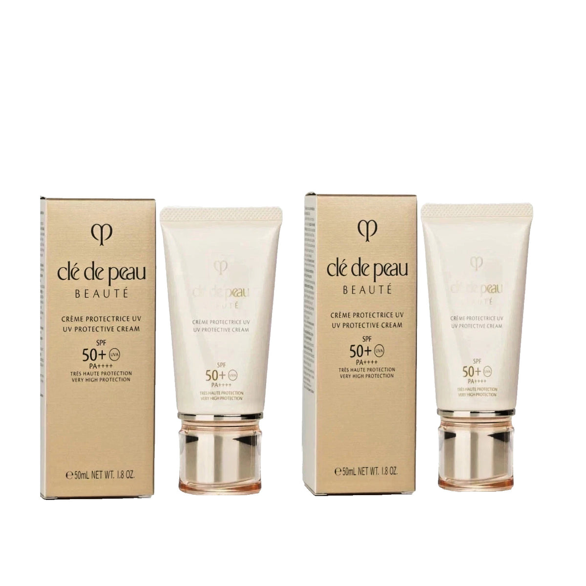 SPF 50+ Sunscreen Cream with Hydrating & Anti-Aging Benefits - Pack of 2