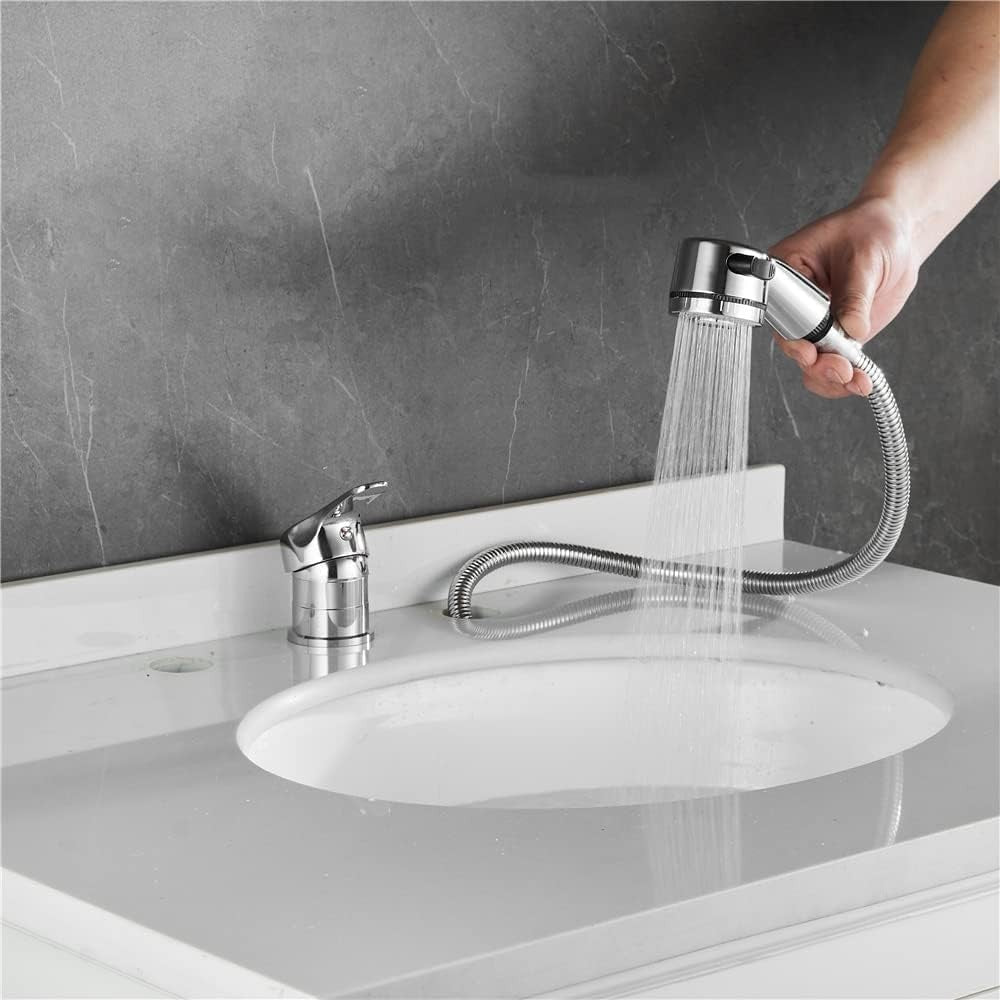 Salon Shampoo Bowl Faucet with Adjustable Shower Spray Chrome Finish