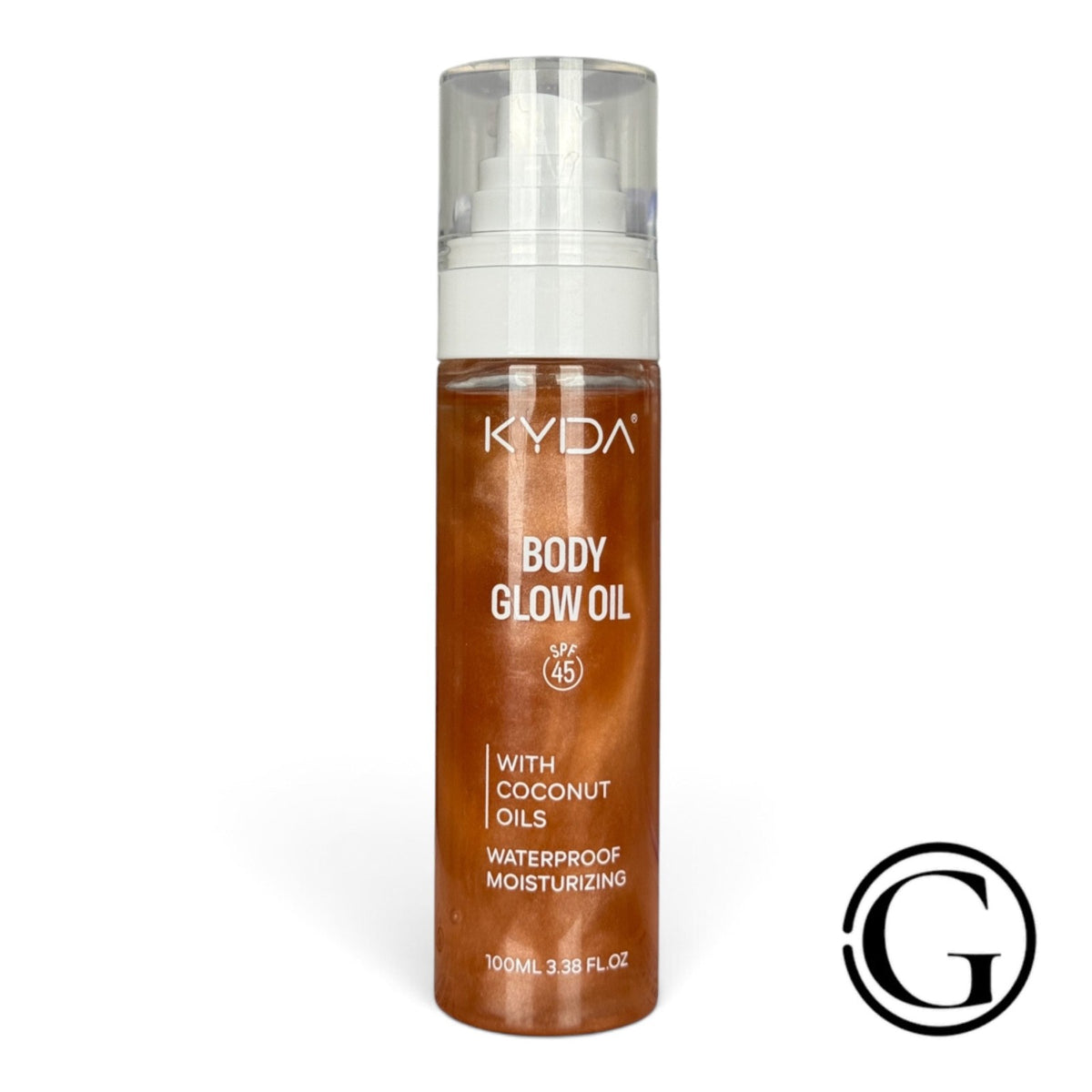 SPF 45 Body Glow Oil with Coconut & Rose - Moisturizing Sun Protection, 100ml