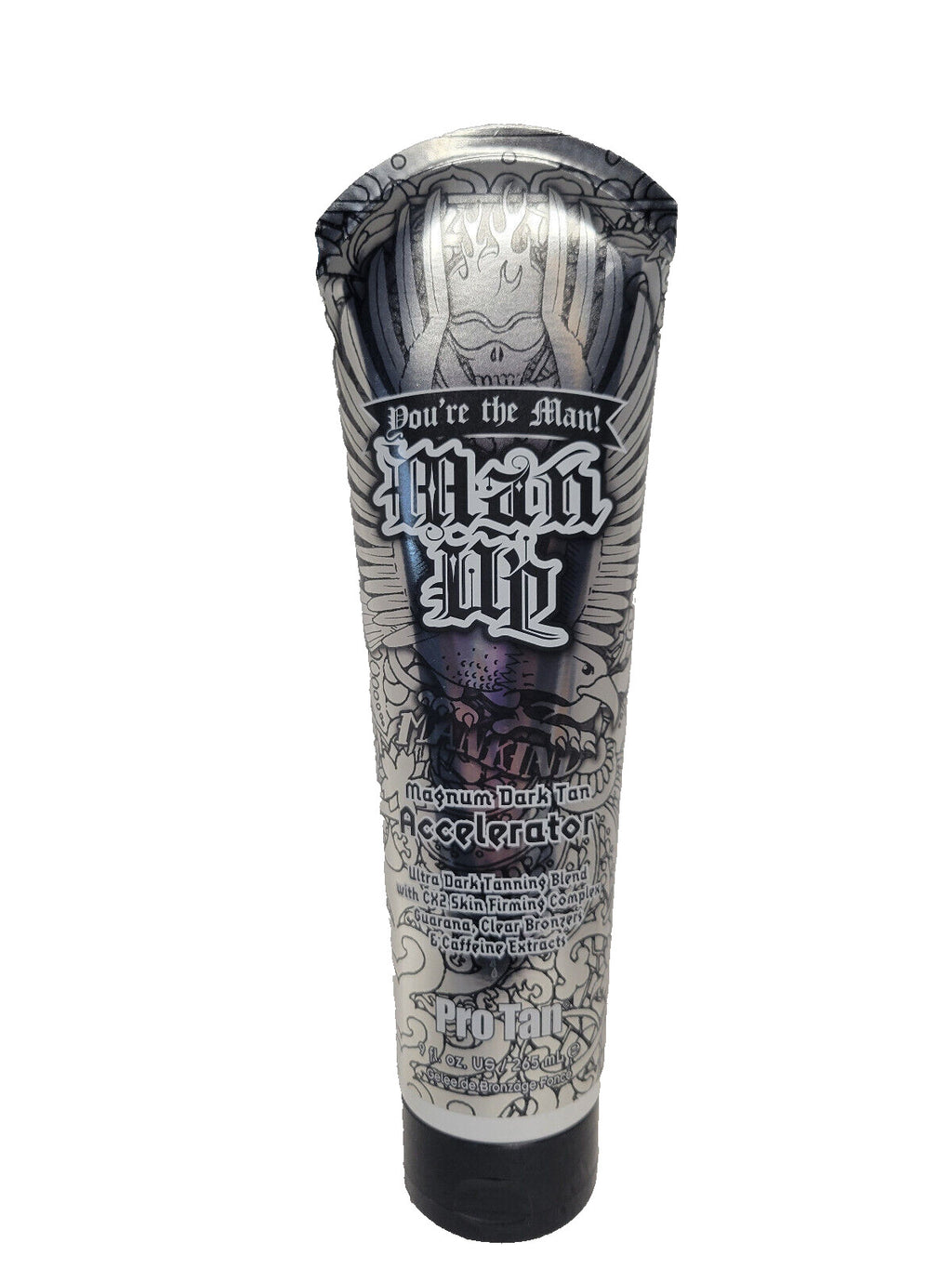 Dark Tanning Bed Lotion for Men - Pro Tan Man Up Magnum Accelerator & Clear Bronzer