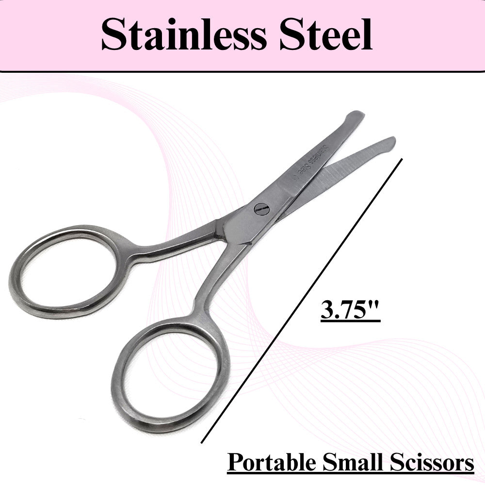 Unisex Stainless Steel Grooming Scissors for Hair, Nails & Personal Care