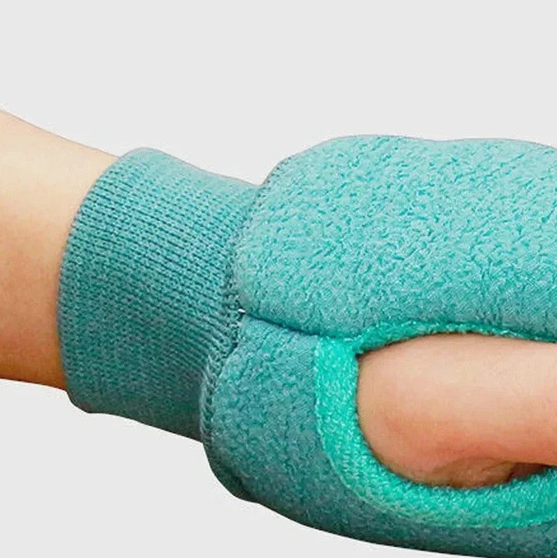 Green Exfoliating Bath Glove for Shower & Body Scrubbing - Reusable Spa Mitt