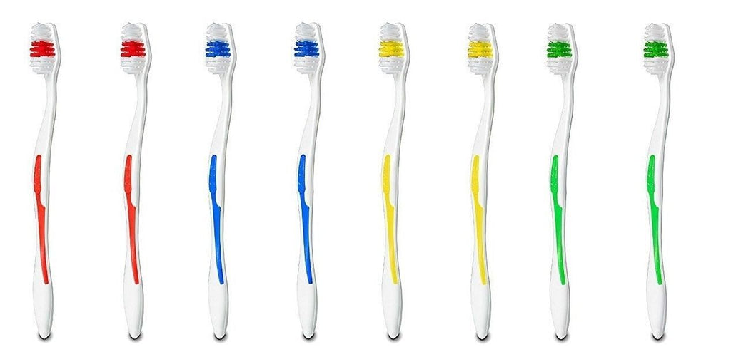 Bulk Pack 100 Medium Soft Toothbrushes - Individually Wrapped, Standard Size