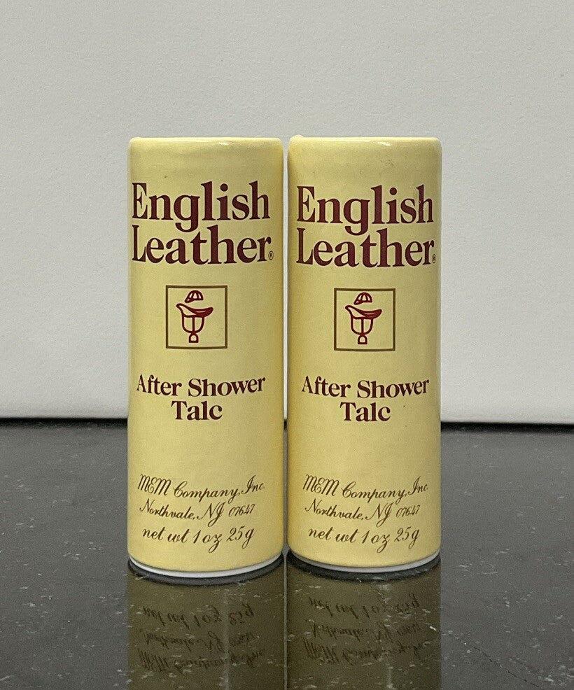 English Leather After Shower Talc 1oz/25g Set of 2 Unsealed - New