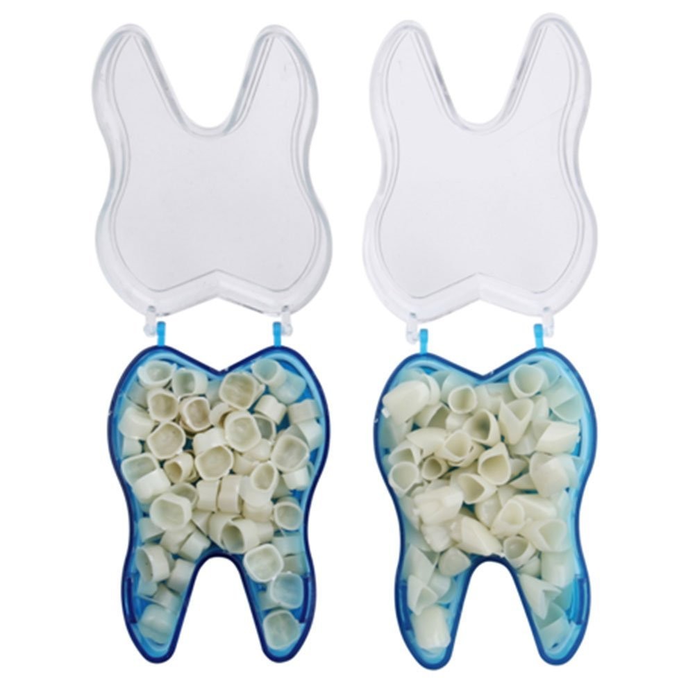 Dental Temporary Crown Kit - 100 Mixed Anterior & Molar Crowns for Restorations
