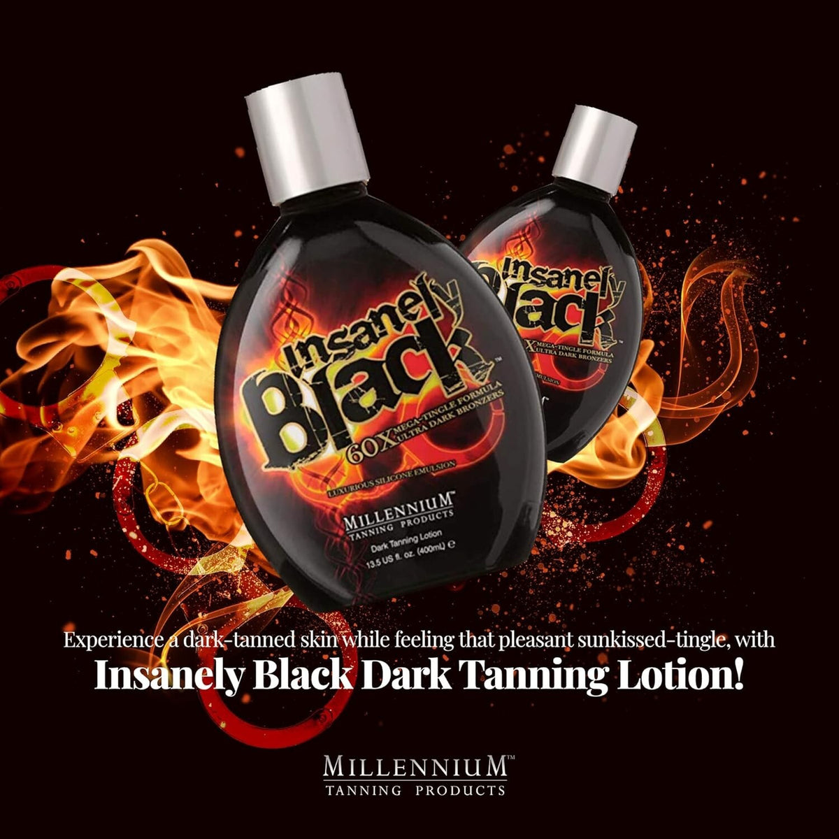 Insanely Black Tanning Lotion with Tingle - Deep Bronze & Sun-Kissed Glow