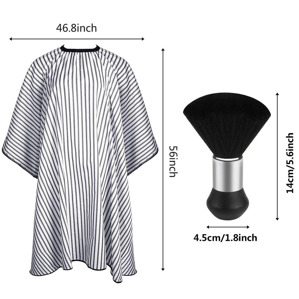 Professional Hair Cutting Cape with Neck Duster Brush - Waterproof & Adjustable