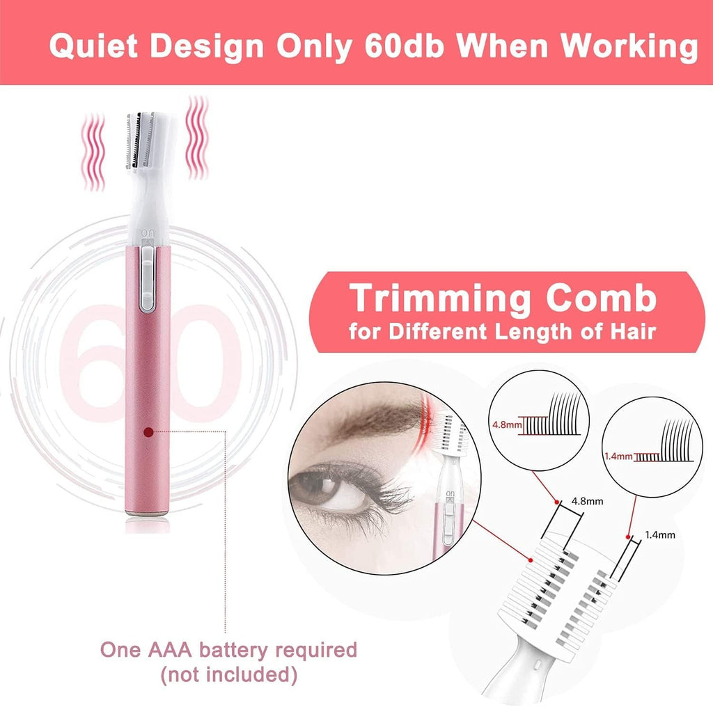 Facial Hair Remover Trimmer for Face, Eyebrows, Arms and Legs - Safe & Portable