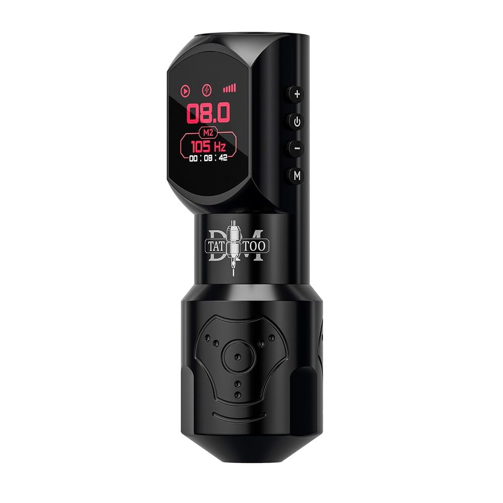 Wireless Tattoo Machine 4.0mm Stroke with OLED Display