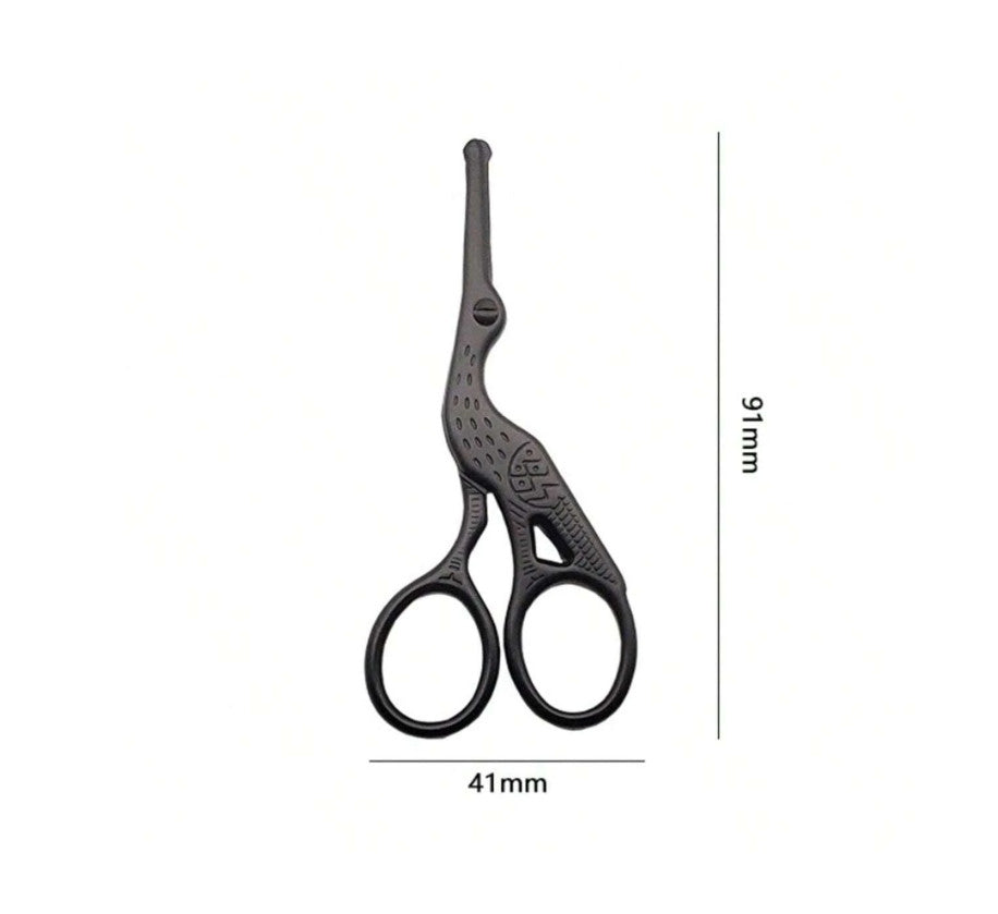 Nose & Facial Hair Grooming Scissors - Stainless Steel Round Tip