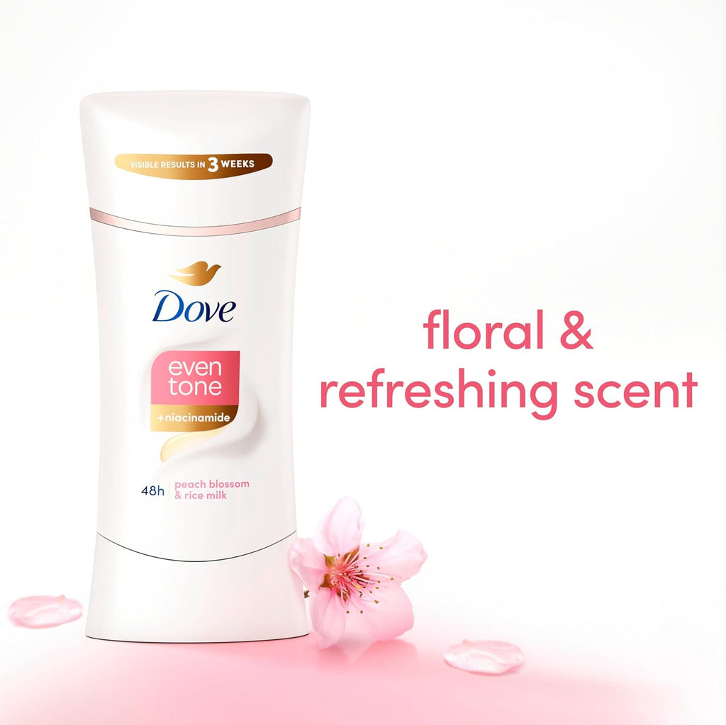Dove Antiperspirant Deodorant Stick Peach Blossom & Rice Milk 3 Pack