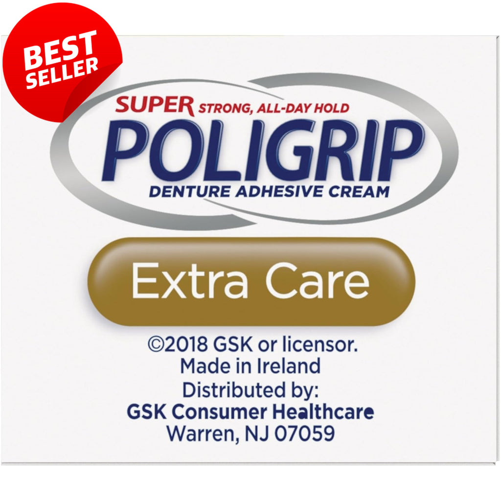 Zinc-Free Denture Adhesive Cream 2.2oz - 4 Pack for Strong All-Day Hold