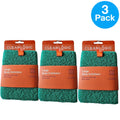 Large Body Exfoliator Scrubber with Hand Strap - 3 Pack Green