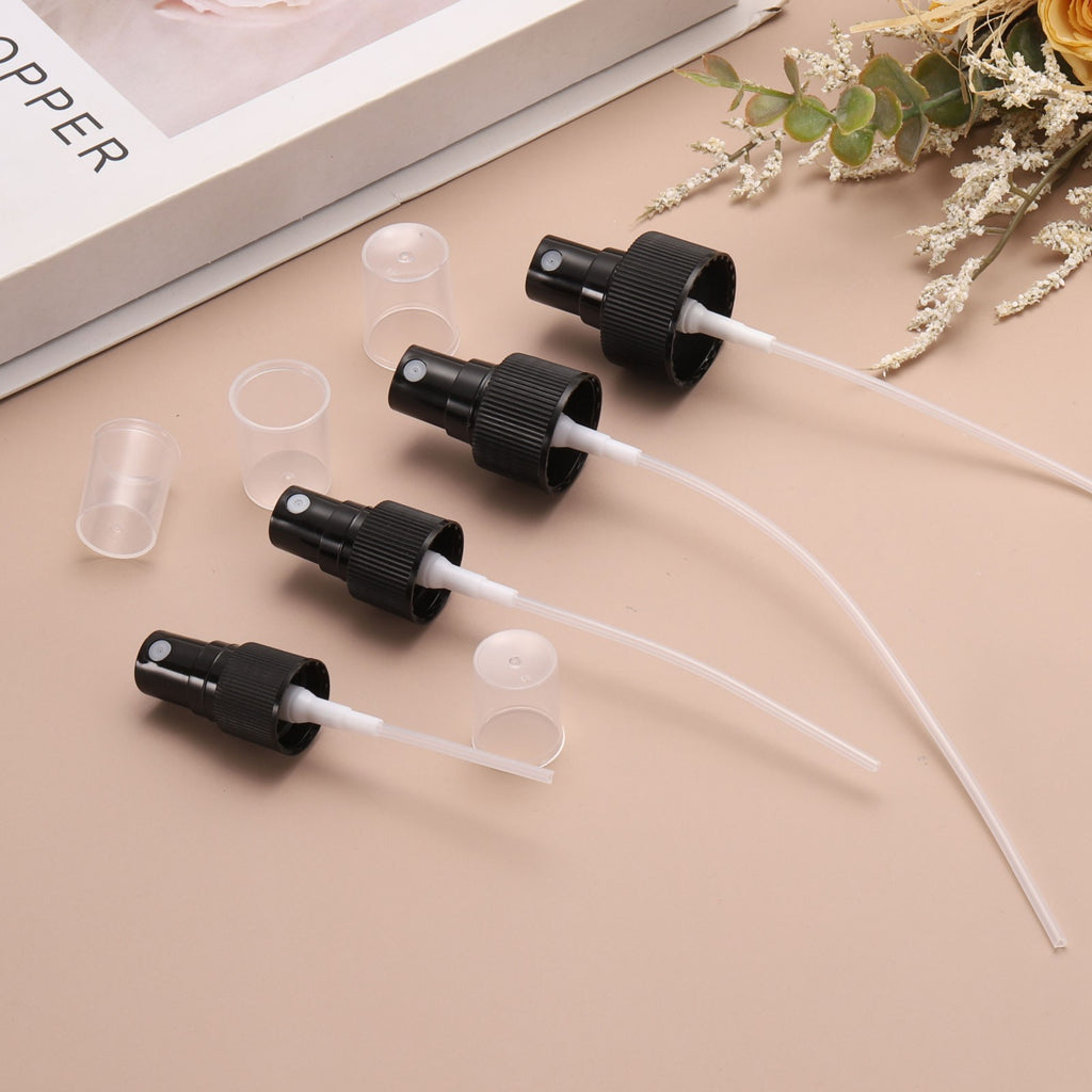50Pcs Black Spray Tops for 20/410 Fine Mist Spray Bottles - Reusable Replacements