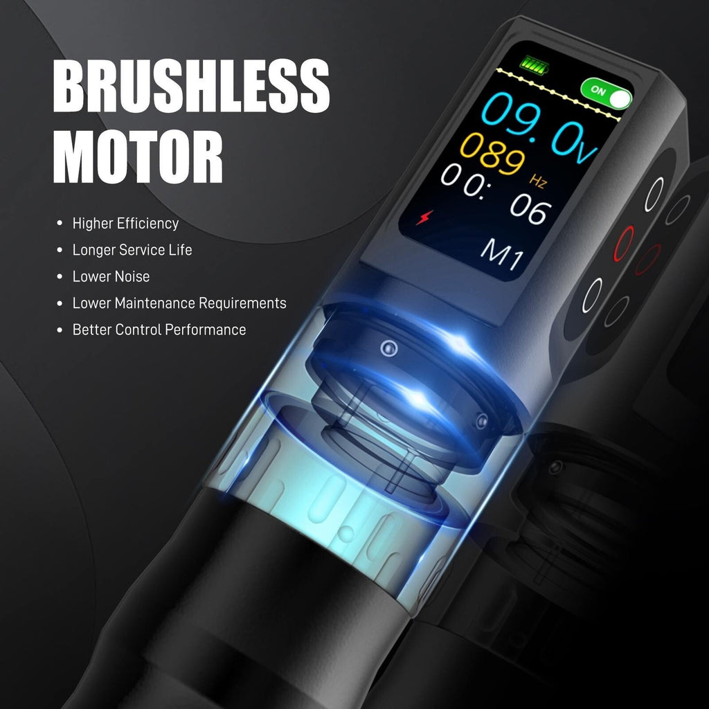 Wireless Tattoo Pen Kit with Transfer Gel, 1200mAh Power Supply