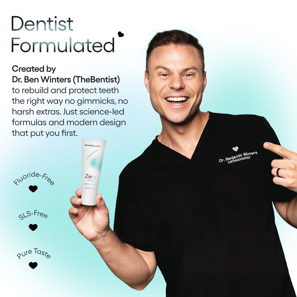 Nano Hydroxyapatite Fluoride-Free Toothpaste for Sensitive Teeth - Remineralizing, Whitening, 10% nHAp